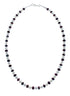 Native American Sterling Silver Mother of Pearl And Agate Bead Necklace AX126073